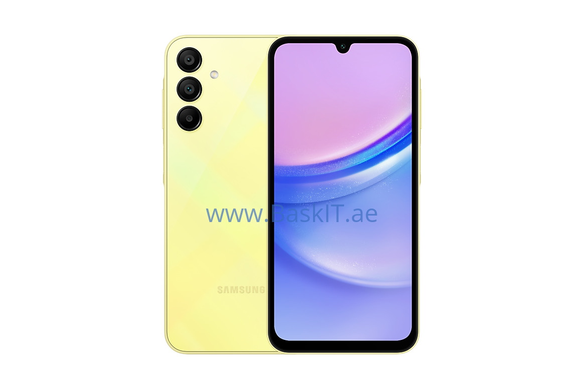 Samsung Galaxy A15 LTE, Android Smartphone, Dual SIM Mobile Phone, 8GB RAM,256GB Storage, Yellow (UAE Version)